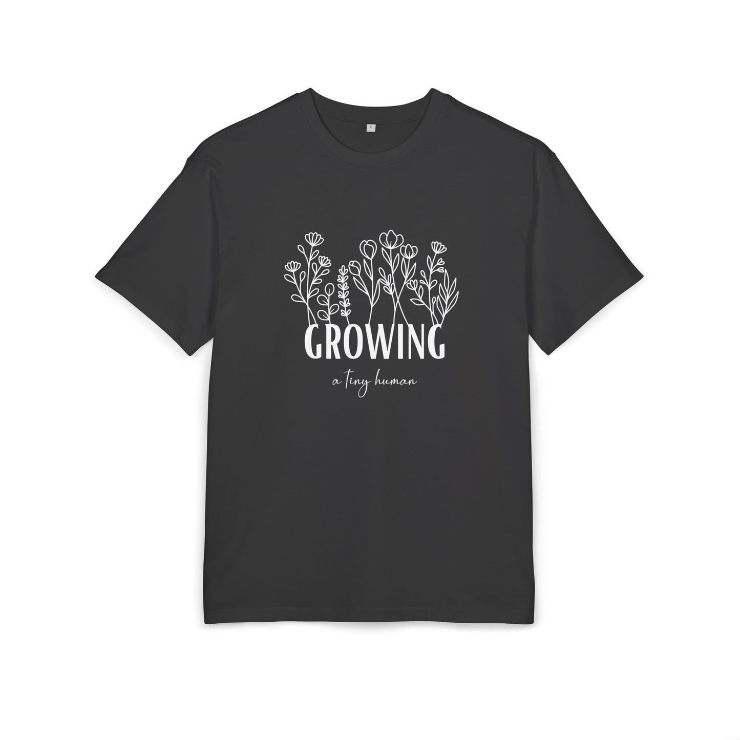 Oversized T-Shirt zur Schwangerschaftsverkündung "Growing a tiny human"