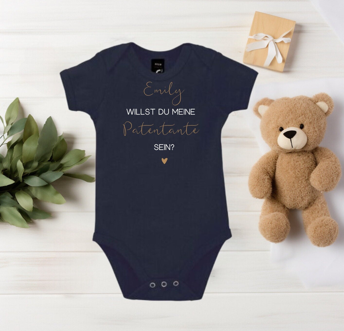 Baby Body personalisiertes für den Patenonkel, um den Patenonkel oder die Patentante zu fragen: willst du meine Patentante sein?