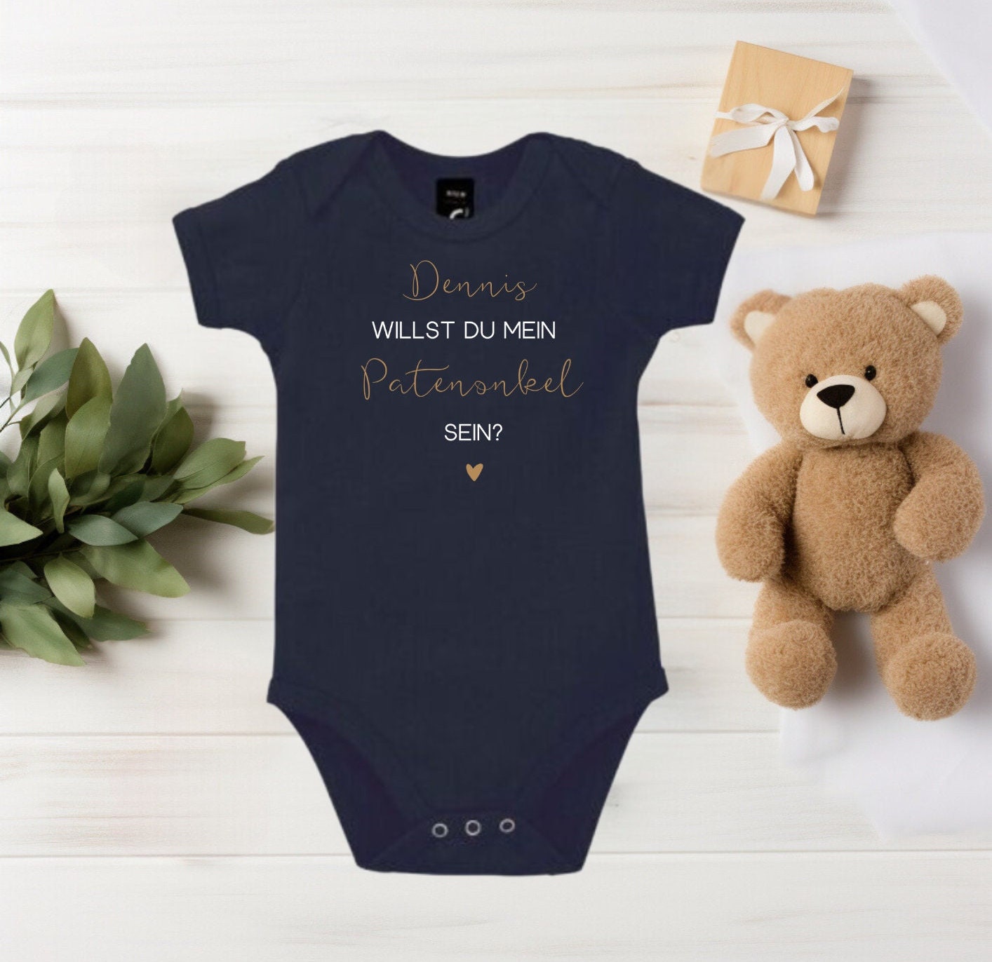 Baby Body personalisiertes für den Patenonkel, um den Patenonkel oder die Patentante zu fragen: willst du meine Patentante sein?