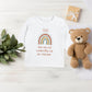 Baby Langarmshirt christlich als Geschenk zur Geburt, minimalistisch Geschenkidee zur Taufe, kurzarm Body Glaube für Junge und Mädchen