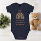 Baby Langarmshirt christlich als Geschenk zur Geburt, minimalistisch Geschenkidee zur Taufe, kurzarm Body Glaube für Junge und Mädchen